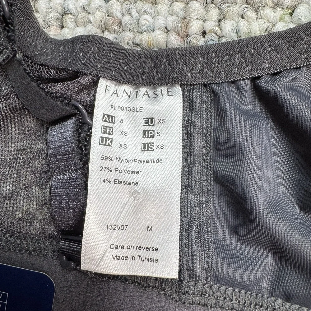 Fantasie Envisage Bralette Womens Bra XS Wirefree Lace Gray Blue FL6913 NWT